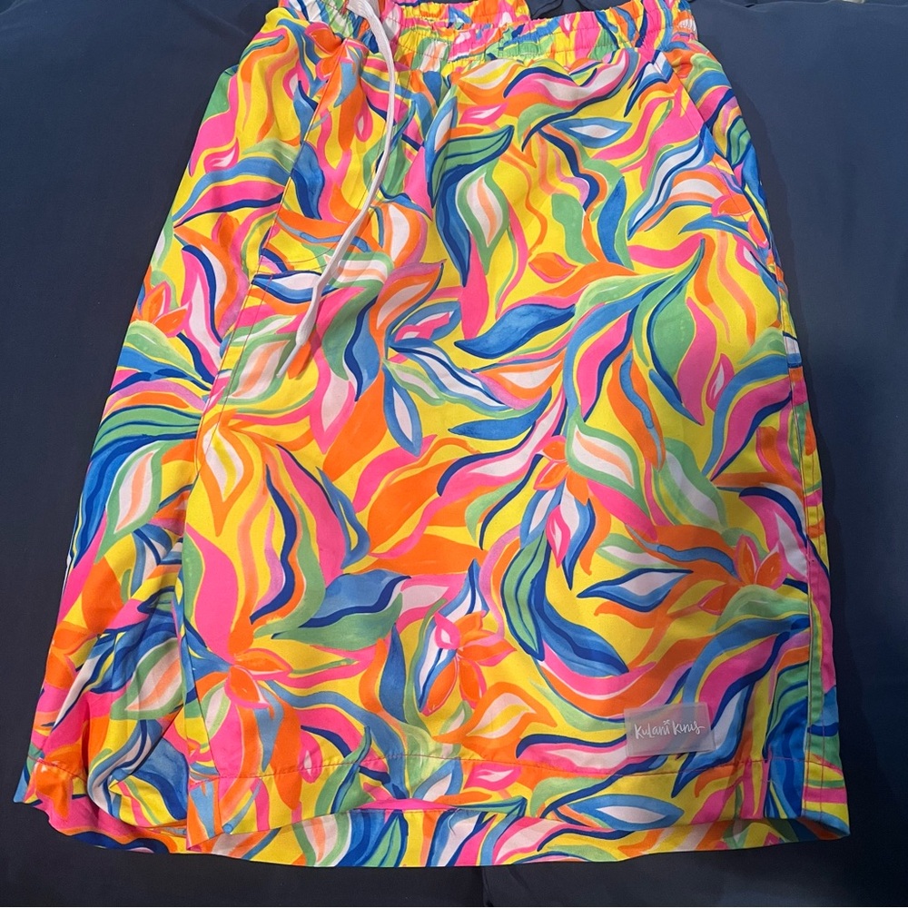 Kulani Kinis Pink and Multicolor Swim Shorts